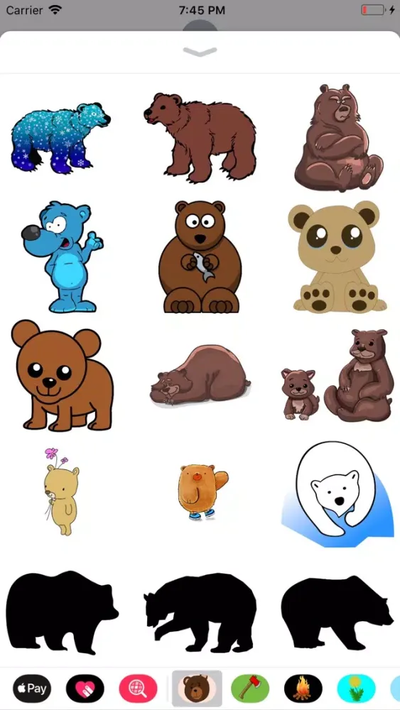 Zrzuty ekranu Bear Stickers