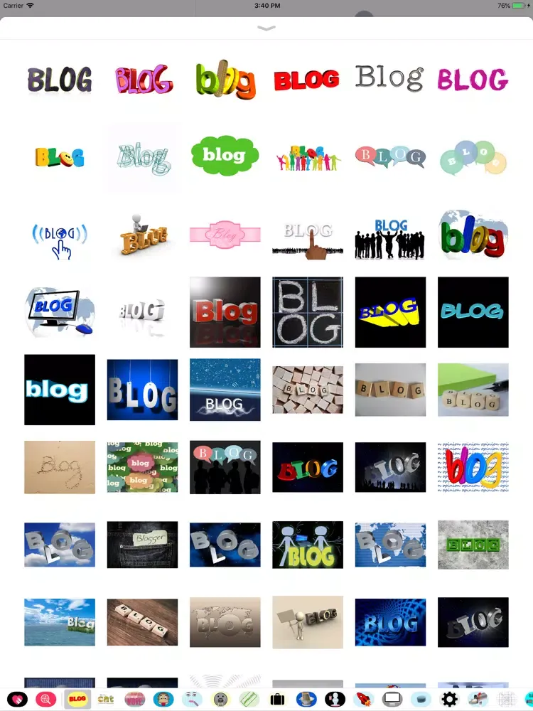 Blog Stickers iPad 應用截圖
