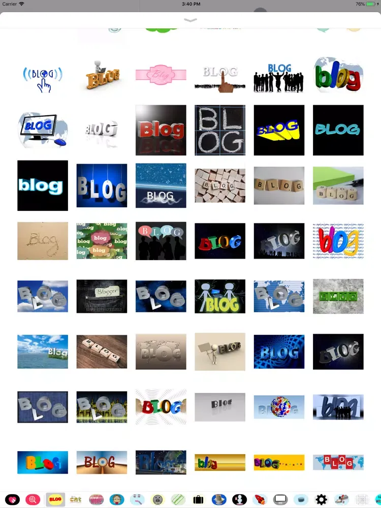 Blog Stickers iPad 應用截圖