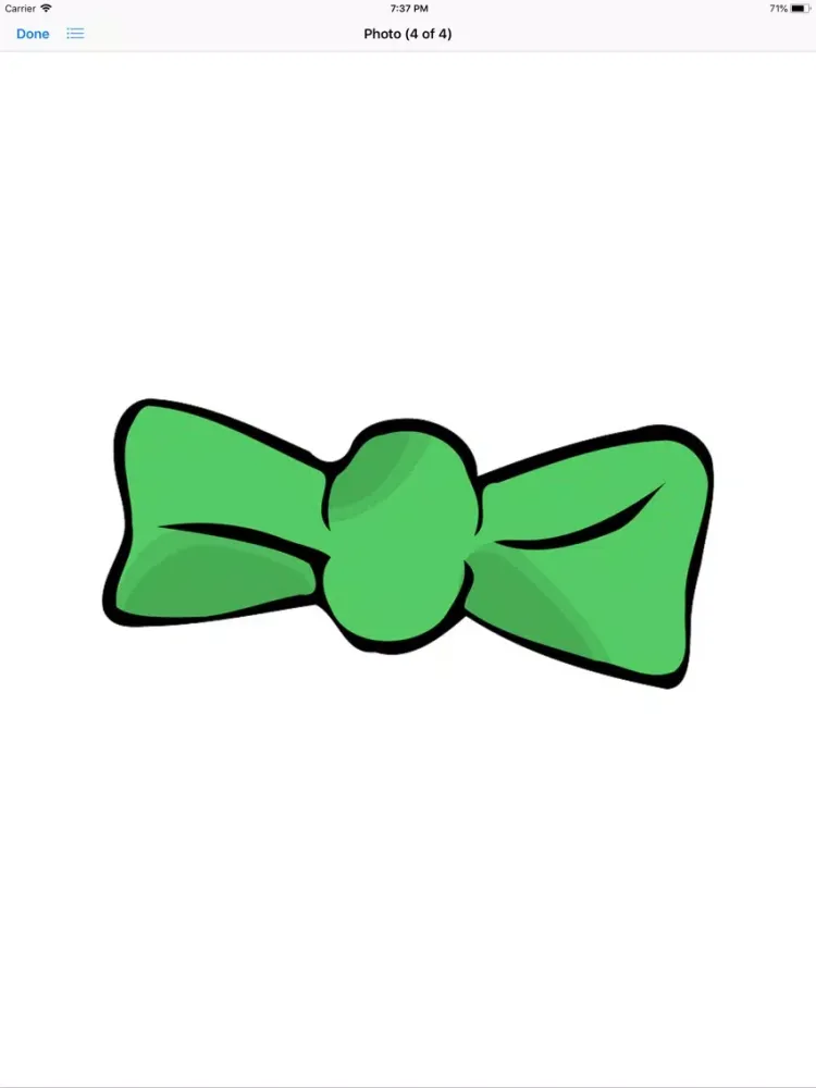 Capturas de tela do Bow Tie Sticker Pack iPad 