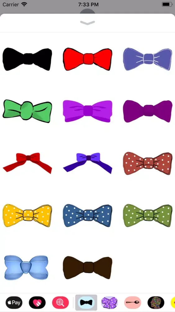 Capturas de tela do Bow Tie Sticker Pack
