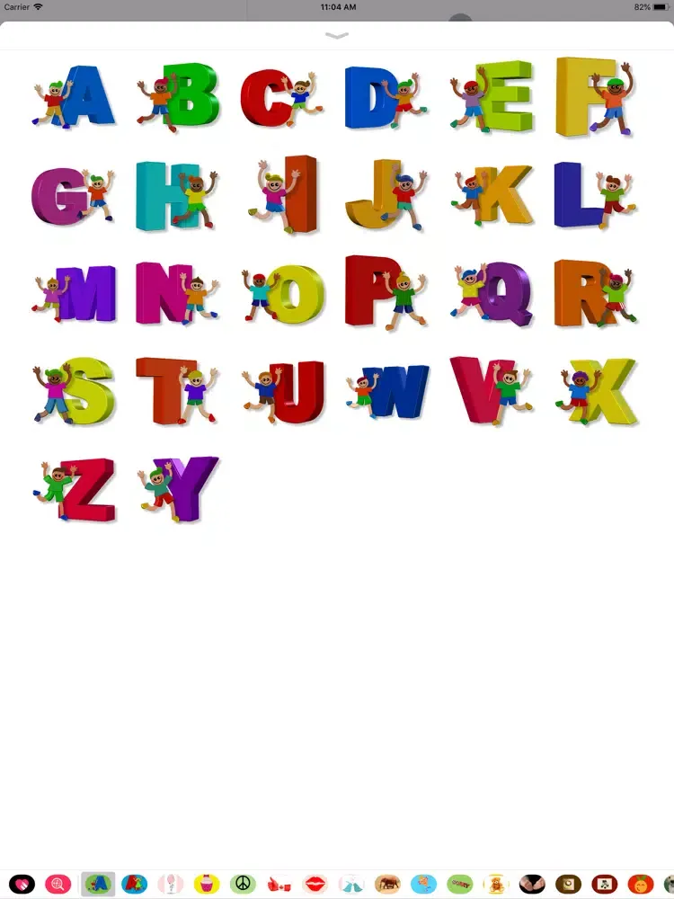Boy Alphabet Sticker Pack iPad  سکرین شاٹس