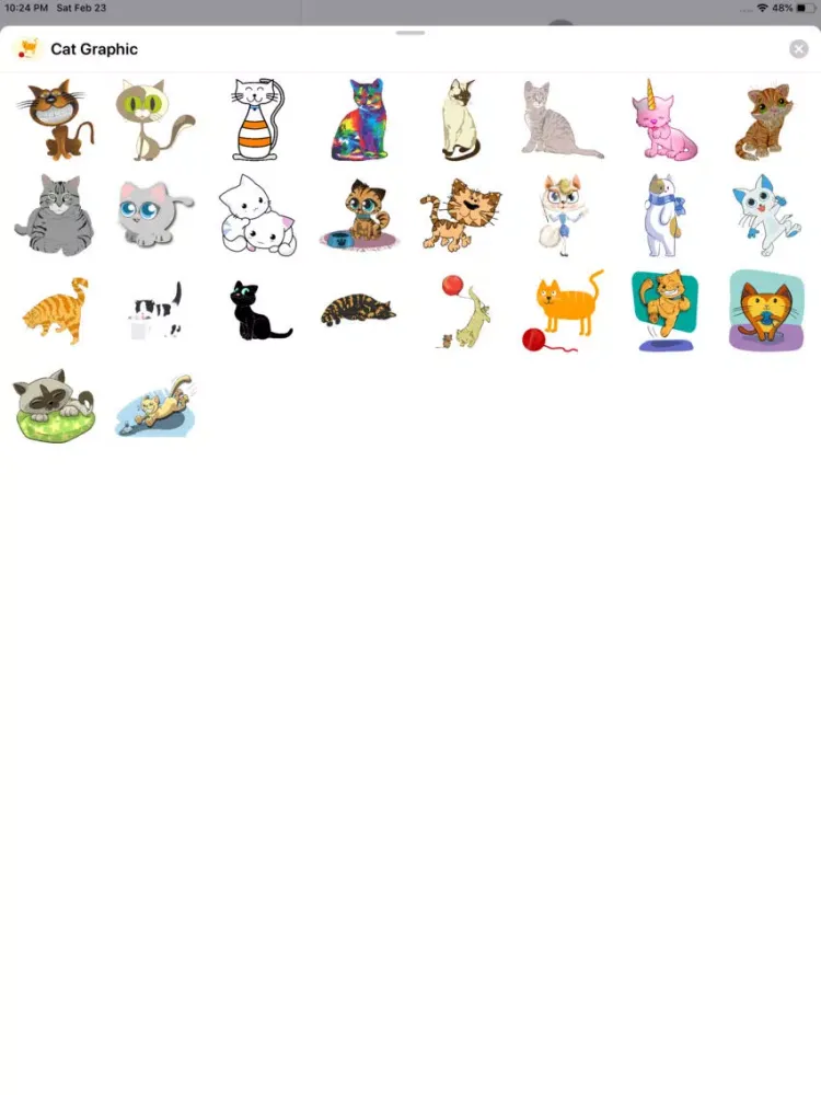 ภาพหน้าจอของ Cat Graphics iPad 