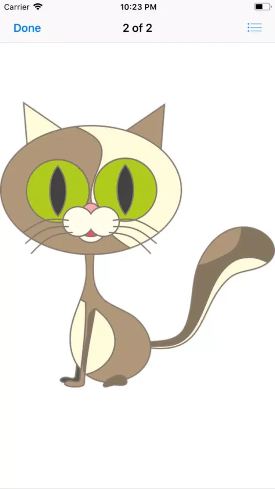 ภาพหน้าจอของ Cat Graphics
