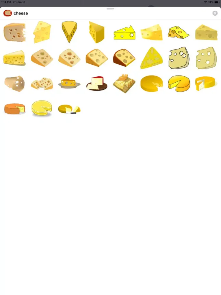 Zrzuty ekranu Tasty Cheese Stickers iPad 