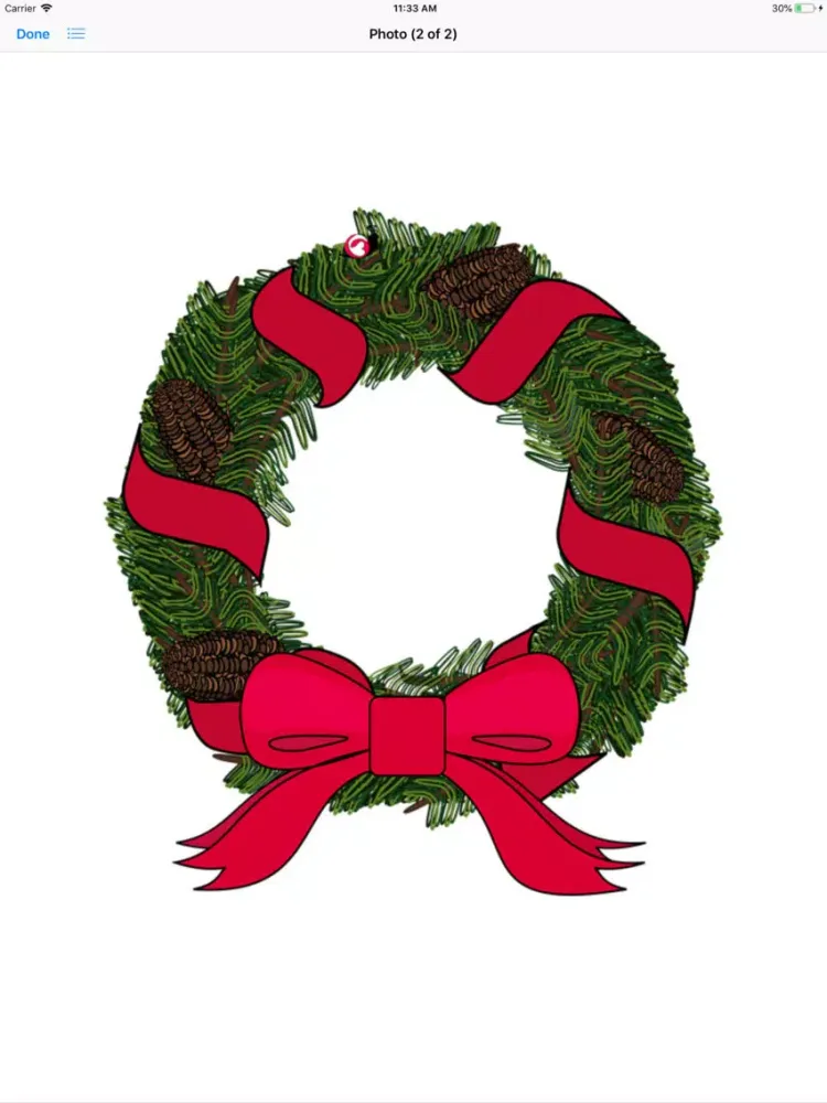 Ảnh chụp màn hình của My Christmas Wreath Stickers iPad 