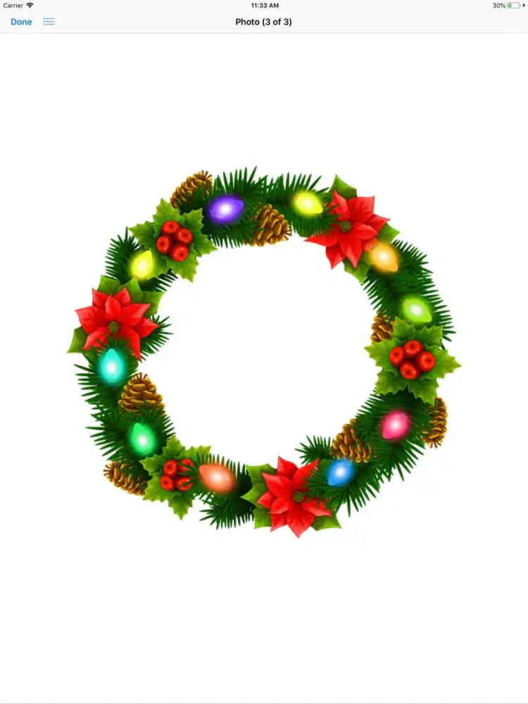 Ảnh chụp màn hình của My Christmas Wreath Stickers iPad 