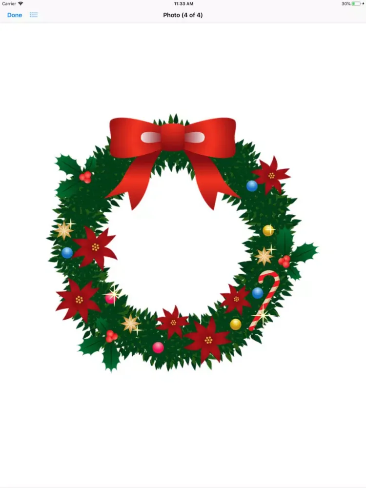 Ảnh chụp màn hình của My Christmas Wreath Stickers iPad 
