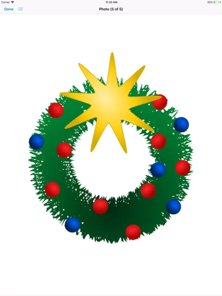 Ảnh chụp màn hình của My Christmas Wreath Stickers iPad 