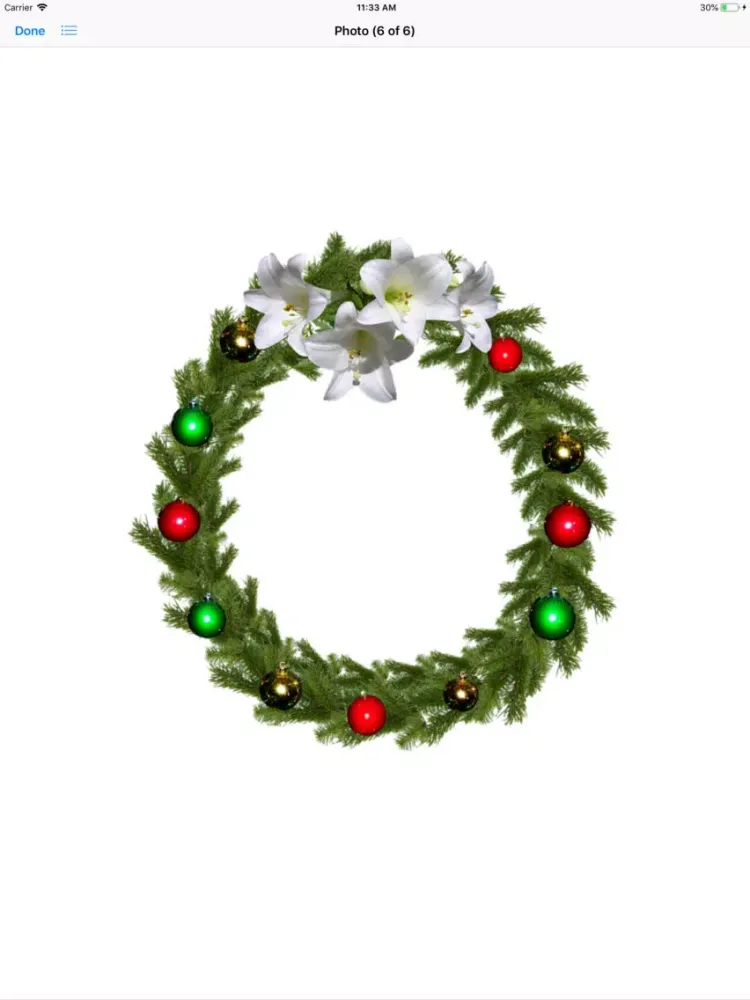 Ảnh chụp màn hình của My Christmas Wreath Stickers iPad 
