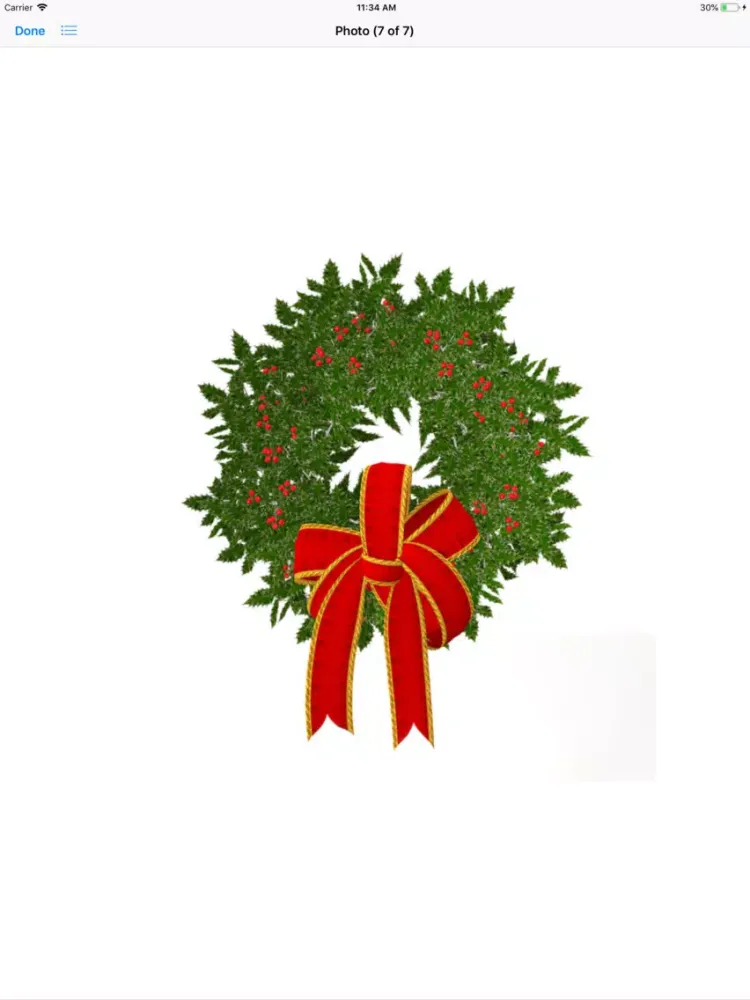 Ảnh chụp màn hình của My Christmas Wreath Stickers iPad 
