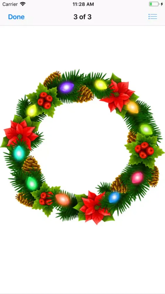 Ảnh chụp màn hình của My Christmas Wreath Stickers