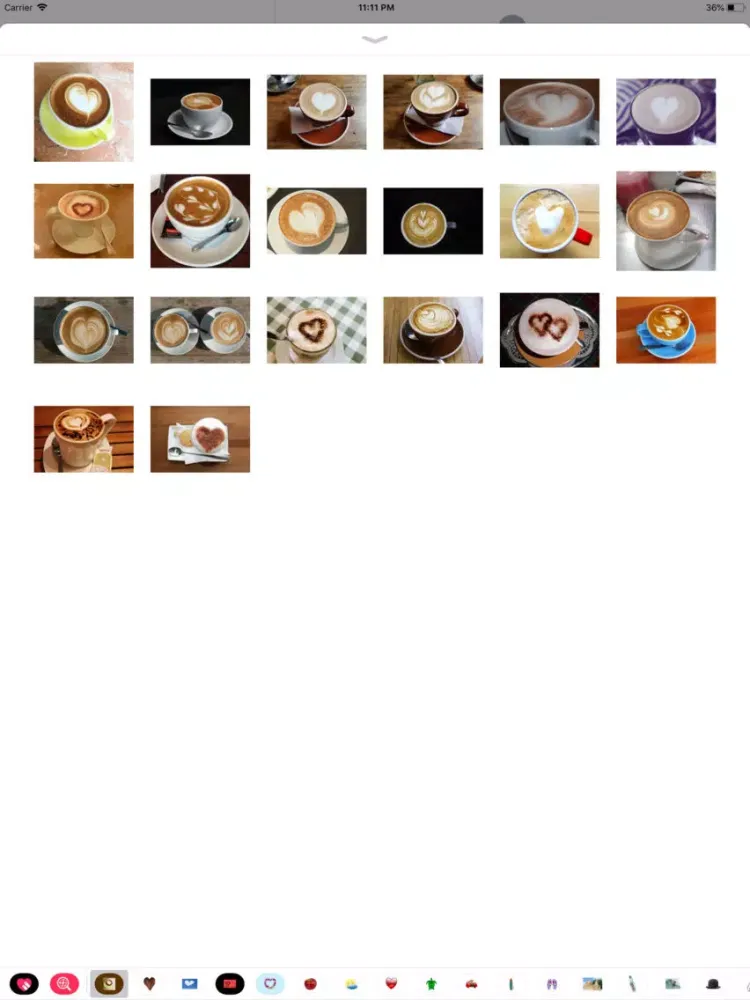 Coffee Hearts Sticker Pack iPad 应用截图