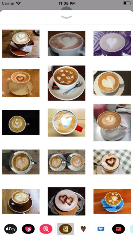 Coffee Hearts Sticker Pack应用截图