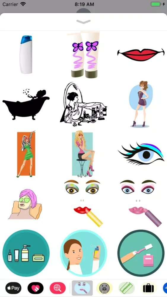 Lotsa Cosmetic Stickers سکرین شاٹس