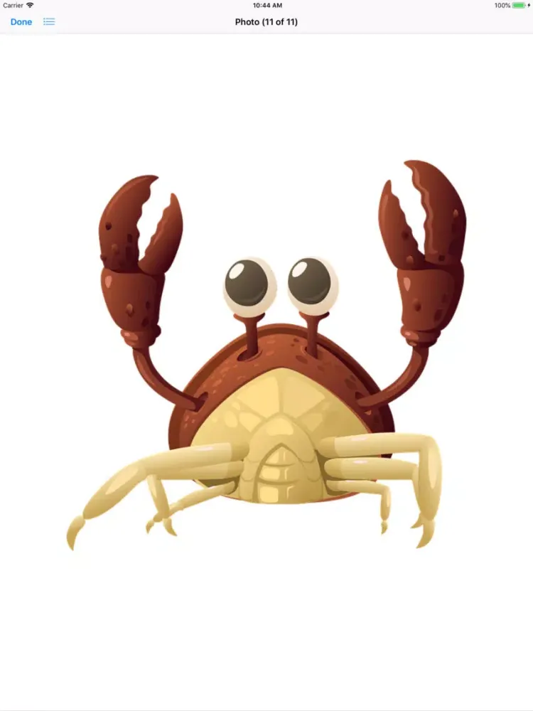ภาพหน้าจอของ Crabby Crab Stickers iPad 