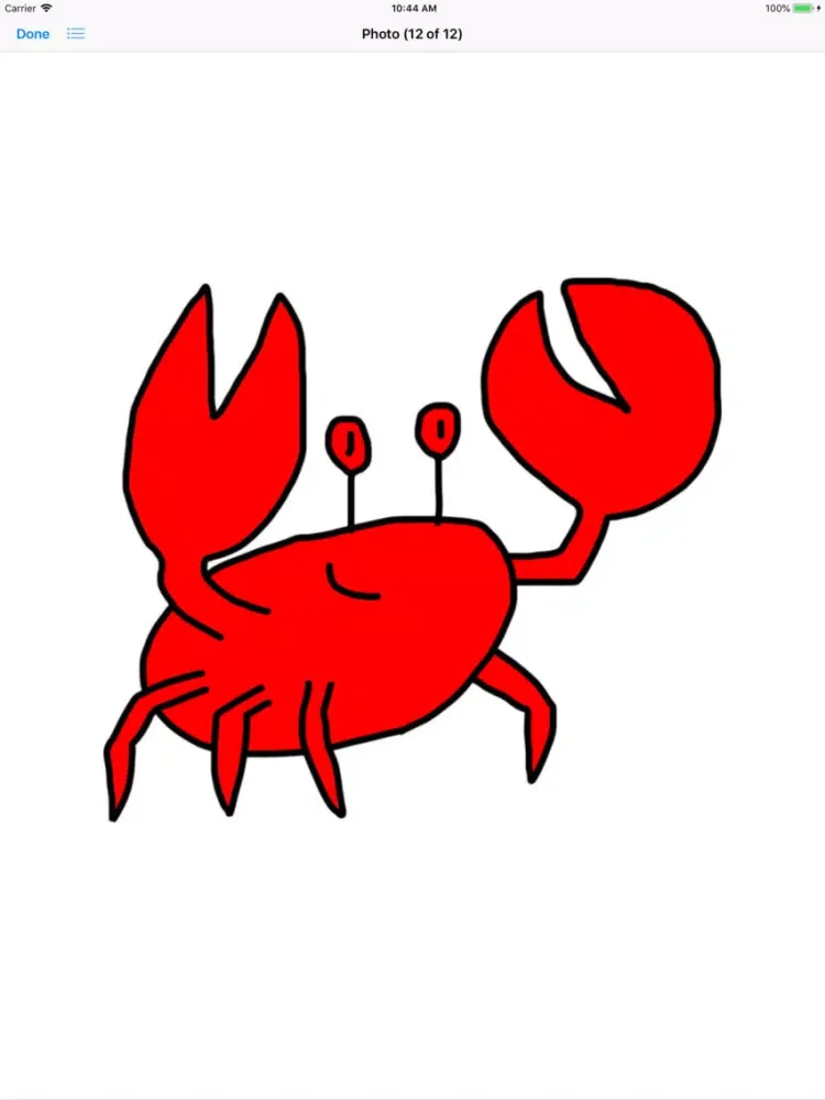 ภาพหน้าจอของ Crabby Crab Stickers iPad 