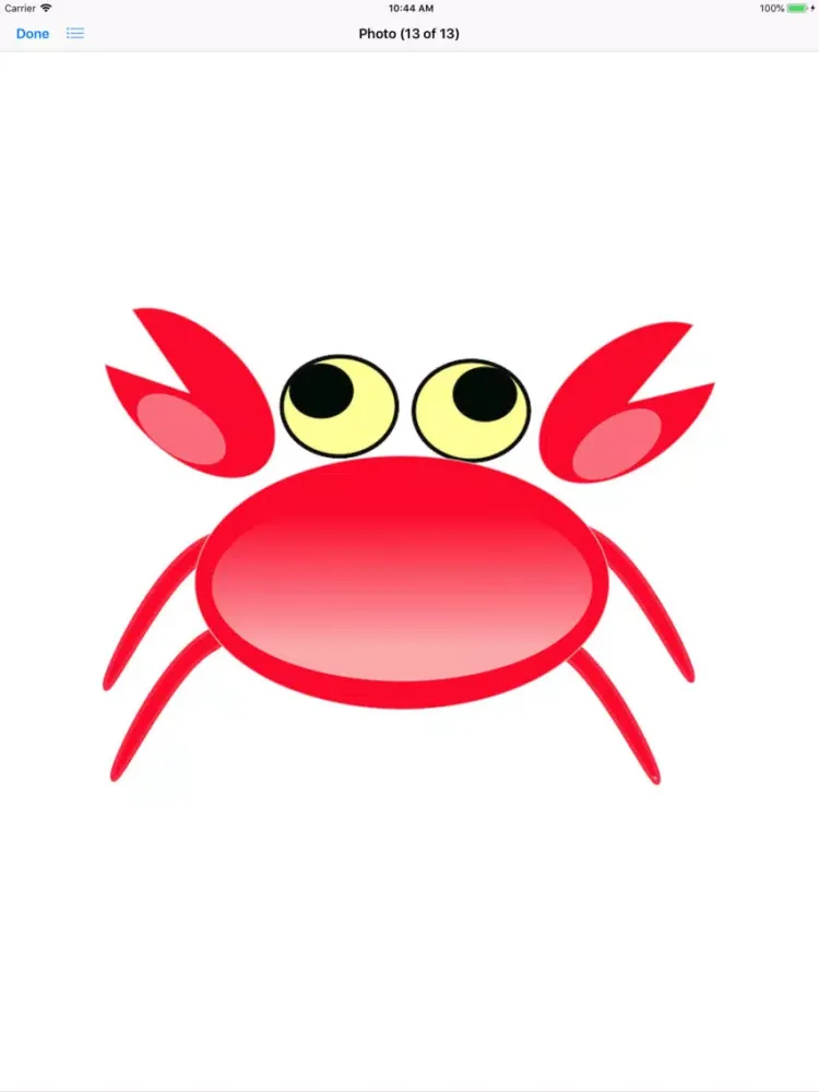 ภาพหน้าจอของ Crabby Crab Stickers iPad 