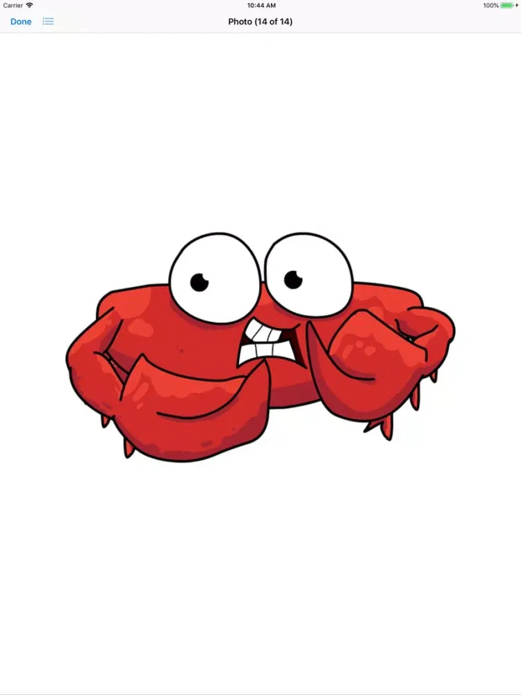ภาพหน้าจอของ Crabby Crab Stickers iPad 
