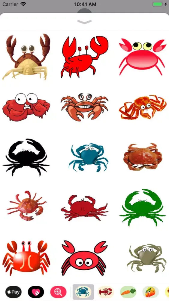 ภาพหน้าจอของ Crabby Crab Stickers