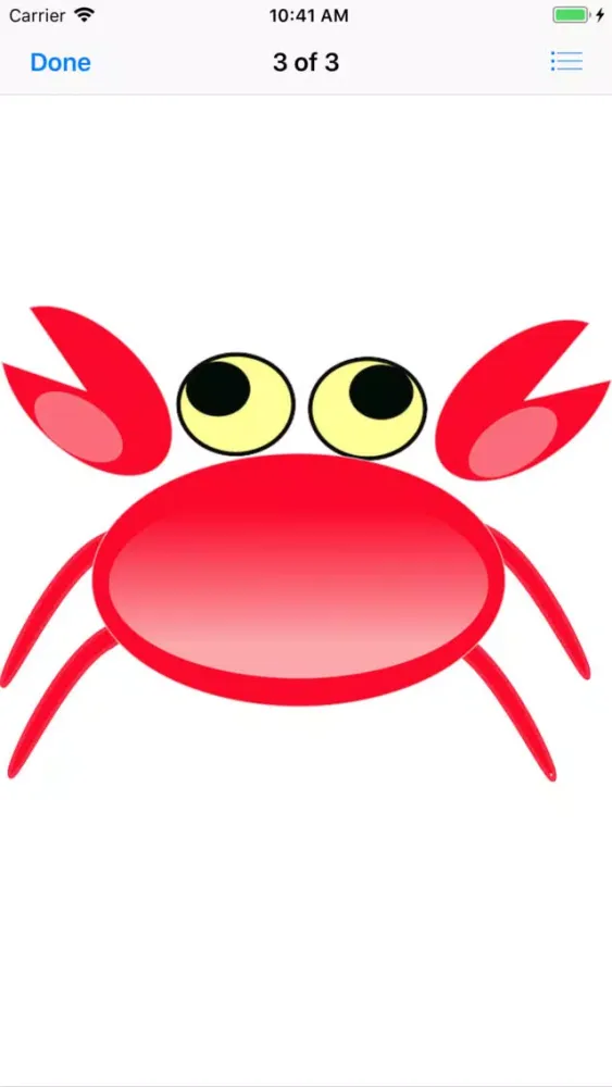 ภาพหน้าจอของ Crabby Crab Stickers