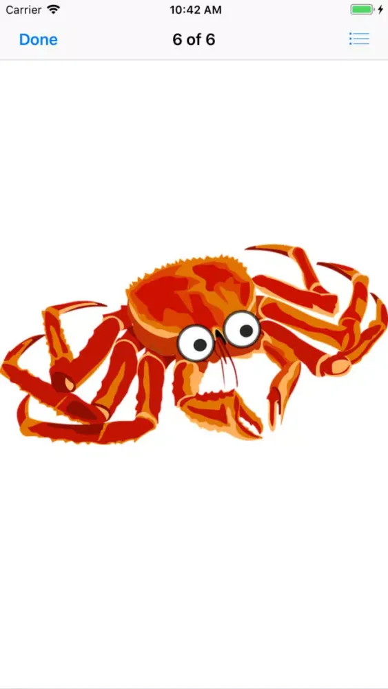 ภาพหน้าจอของ Crabby Crab Stickers