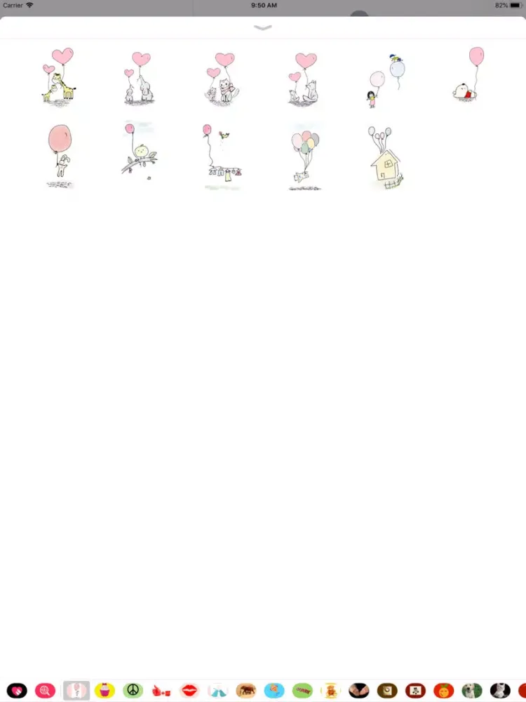 Cute Balloons Sticker Pack iPad  Screenshots