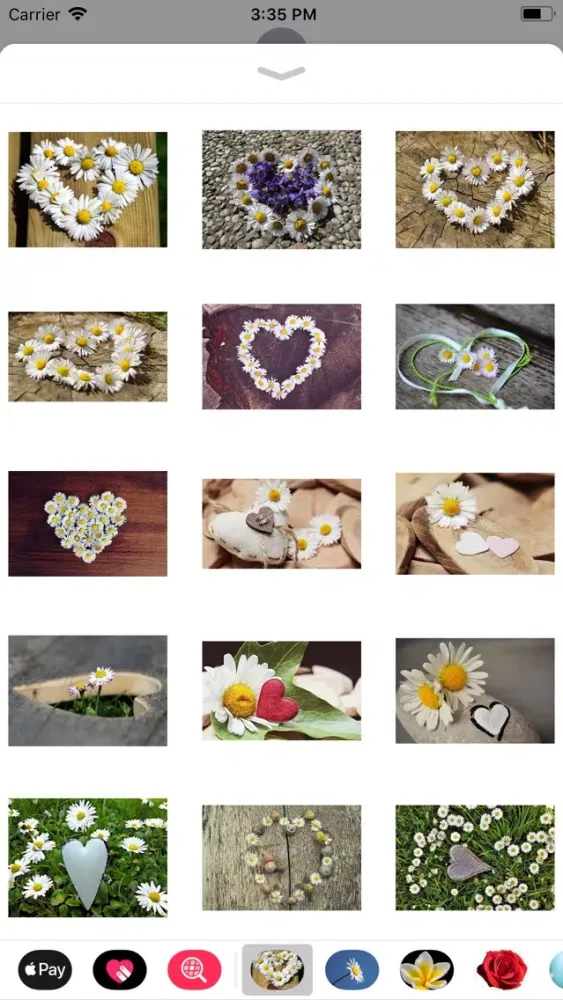 Capturas de pantalla de Daisy Hearts Sticker Pack