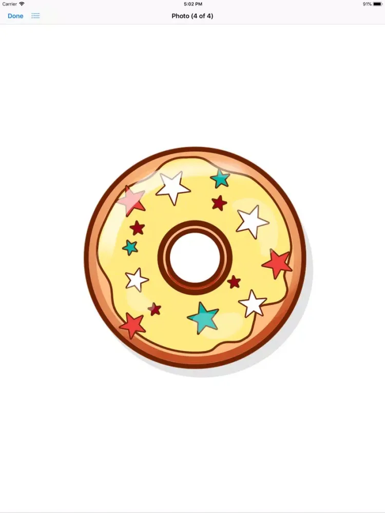 Capturas de tela do Decadent Donut Stickers iPad 