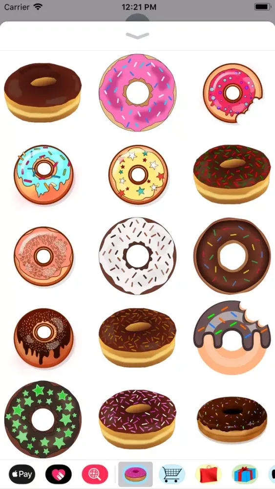 Capturas de tela do Decadent Donut Stickers