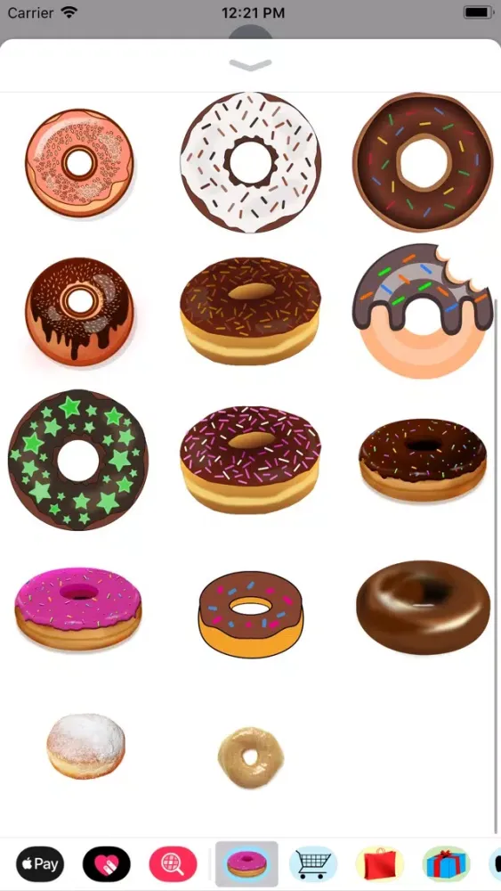 Capturas de tela do Decadent Donut Stickers
