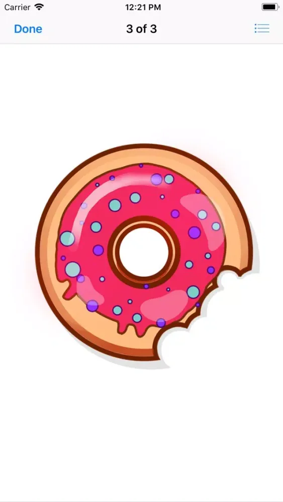 Capturas de tela do Decadent Donut Stickers