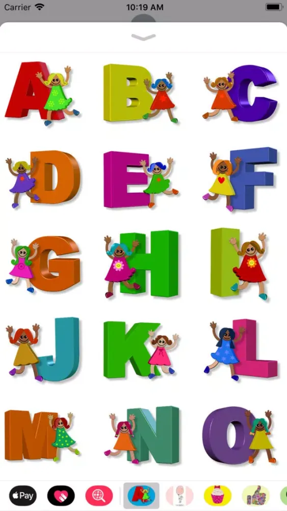 Girl Alphabet Sticker Pack Screenshots