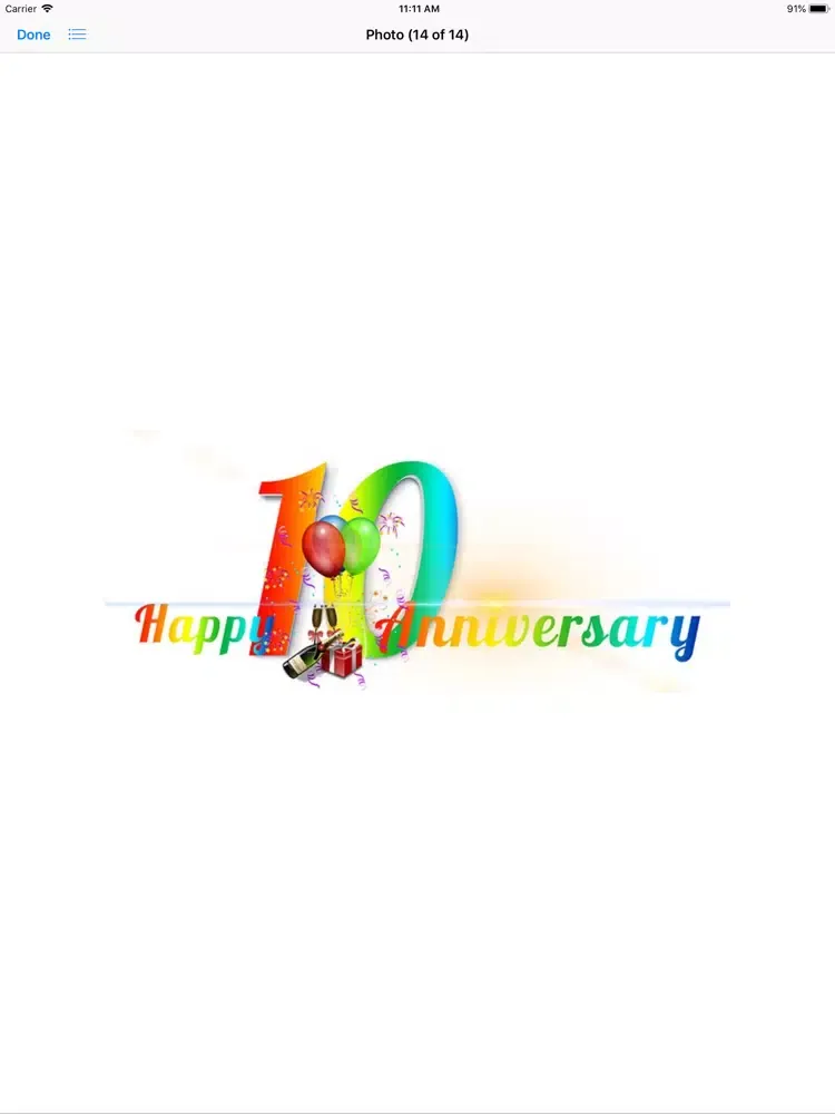 Ảnh chụp màn hình của My Happy Anniversary Stickers iPad 
