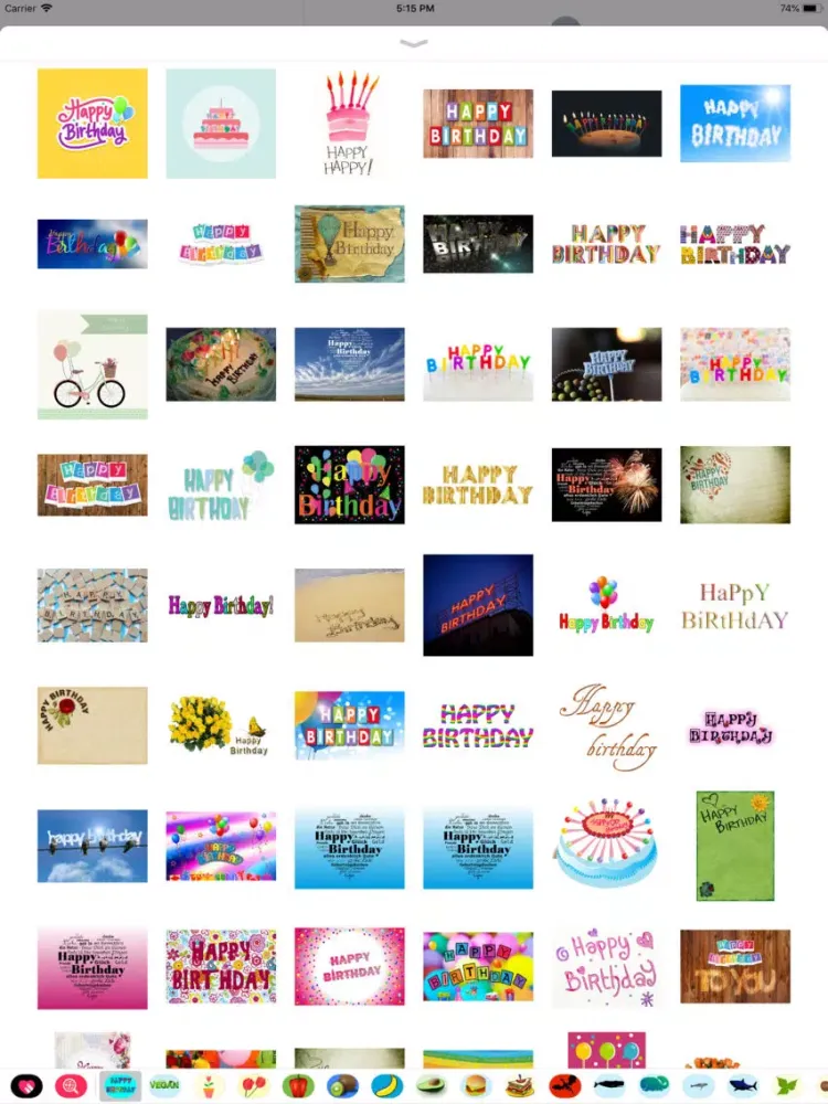 Скриншоты Happy Happy Birthday Stickers iPad 