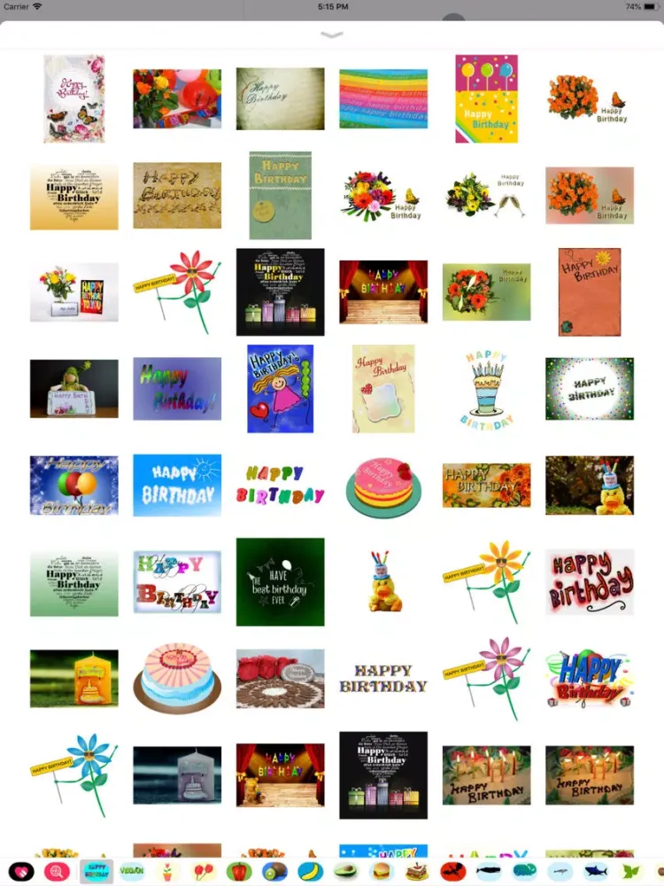 Скриншоты Happy Happy Birthday Stickers iPad 