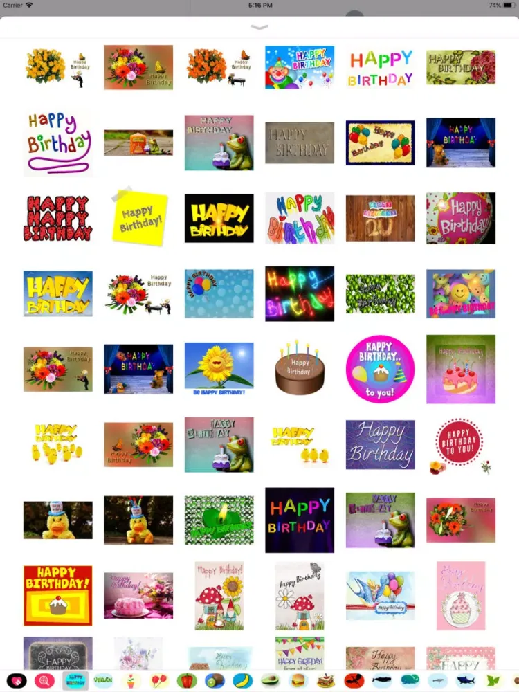 Скриншоты Happy Happy Birthday Stickers iPad 