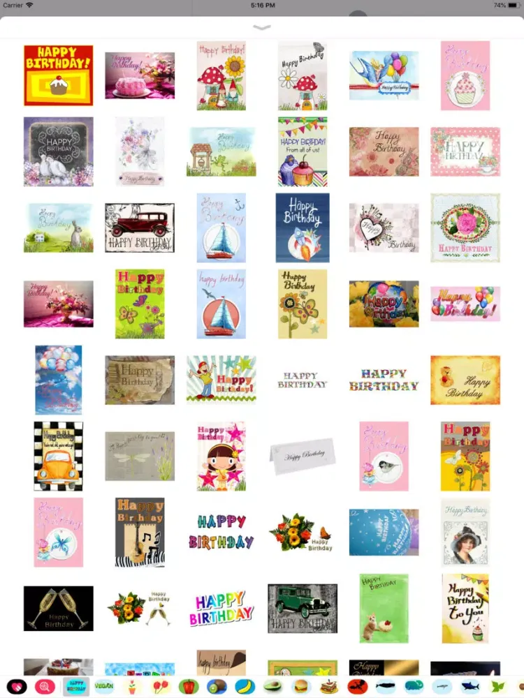 Скриншоты Happy Happy Birthday Stickers iPad 