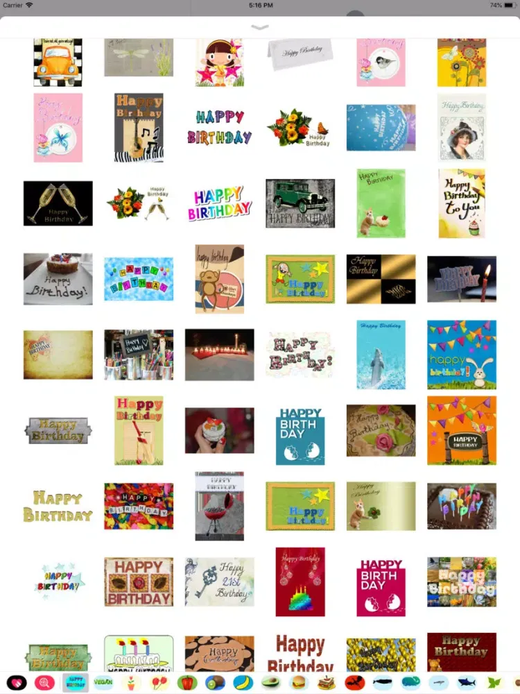 Скриншоты Happy Happy Birthday Stickers iPad 