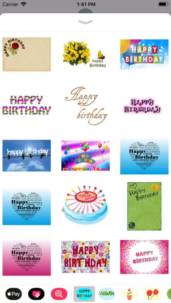 Скриншоты Happy Happy Birthday Stickers