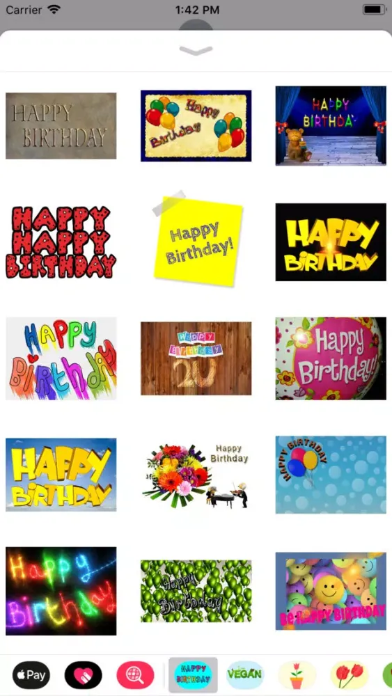 Скриншоты Happy Happy Birthday Stickers