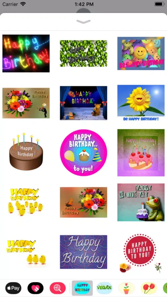 Скриншоты Happy Happy Birthday Stickers