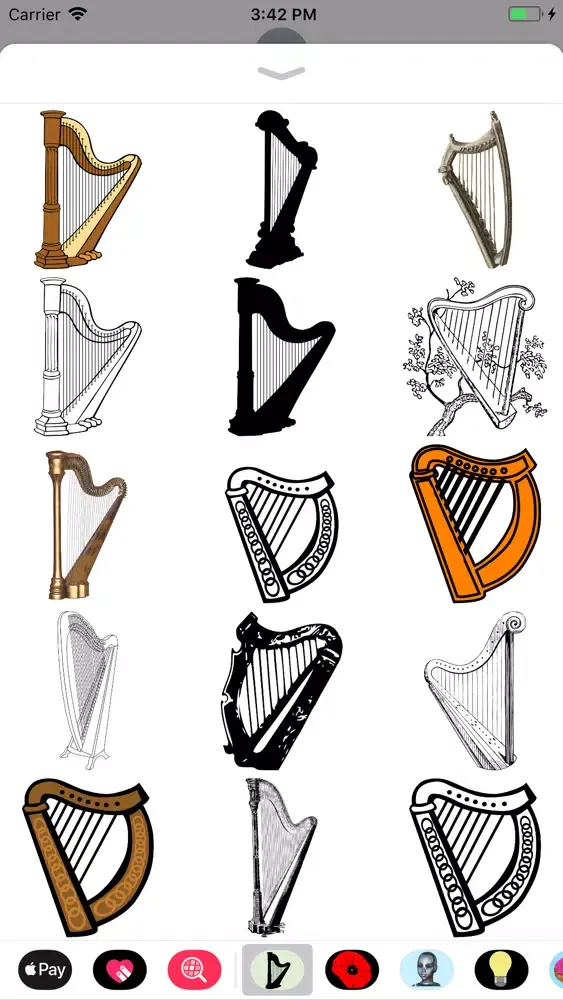 Heavenly Harp Stickers स्क्रीनशॉट