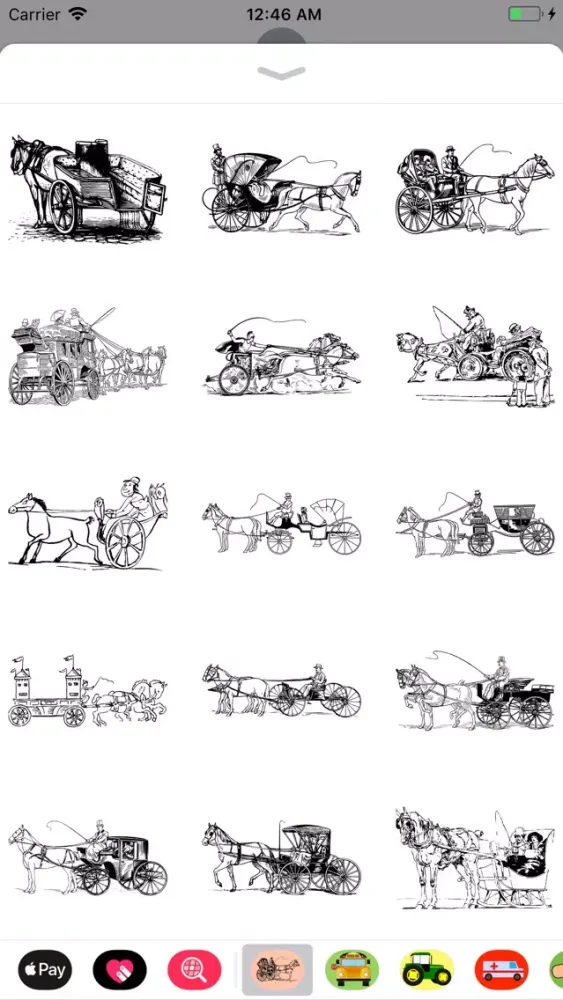 Horse and Carriage Stickers应用截图
