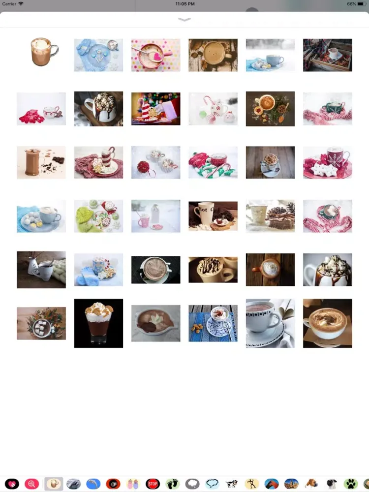 Capturas de tela do Hot Chocolate Sticker Pack iPad 