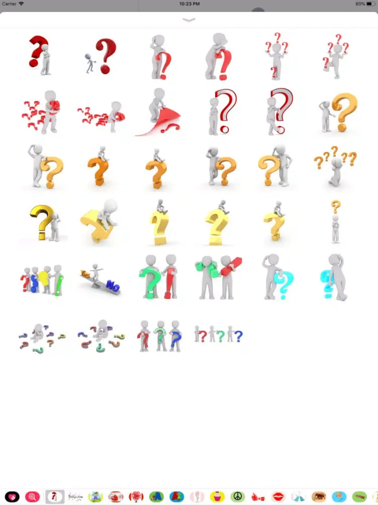 Human Questions Sticker Pack iPad 应用截图