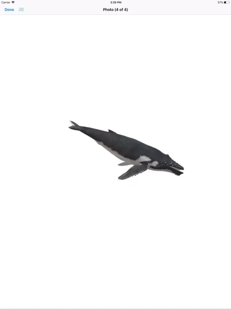 Tangkapan layar Humpback Whale Stickers iPad 