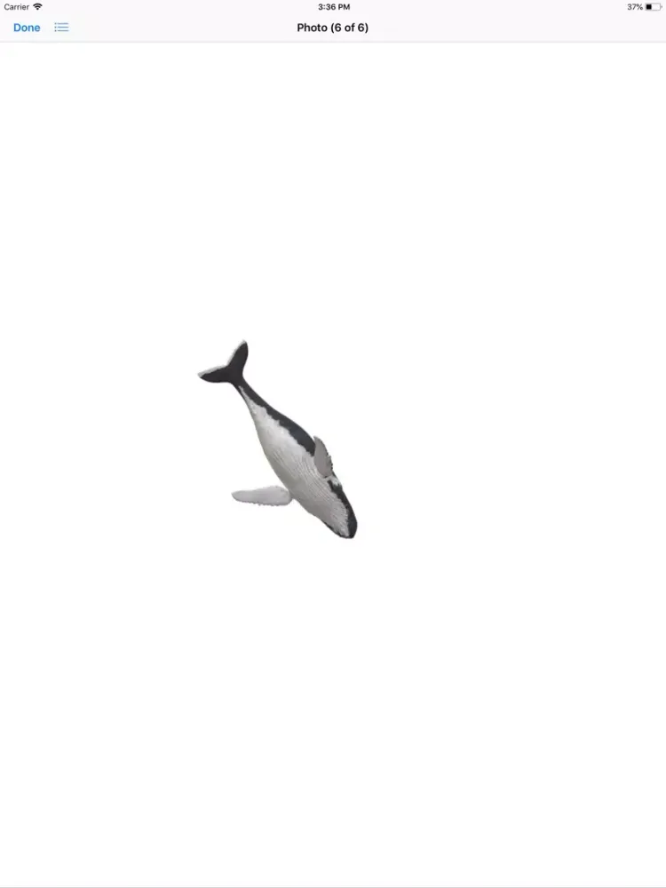 Tangkapan layar Humpback Whale Stickers iPad 