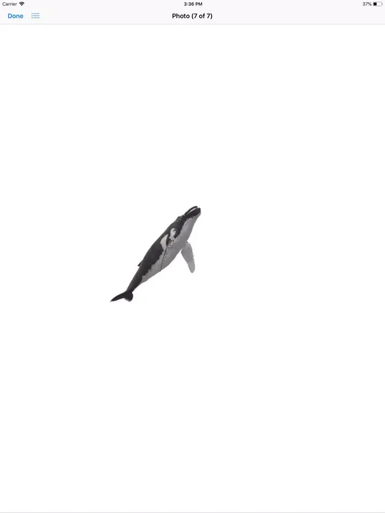 Tangkapan layar Humpback Whale Stickers iPad 