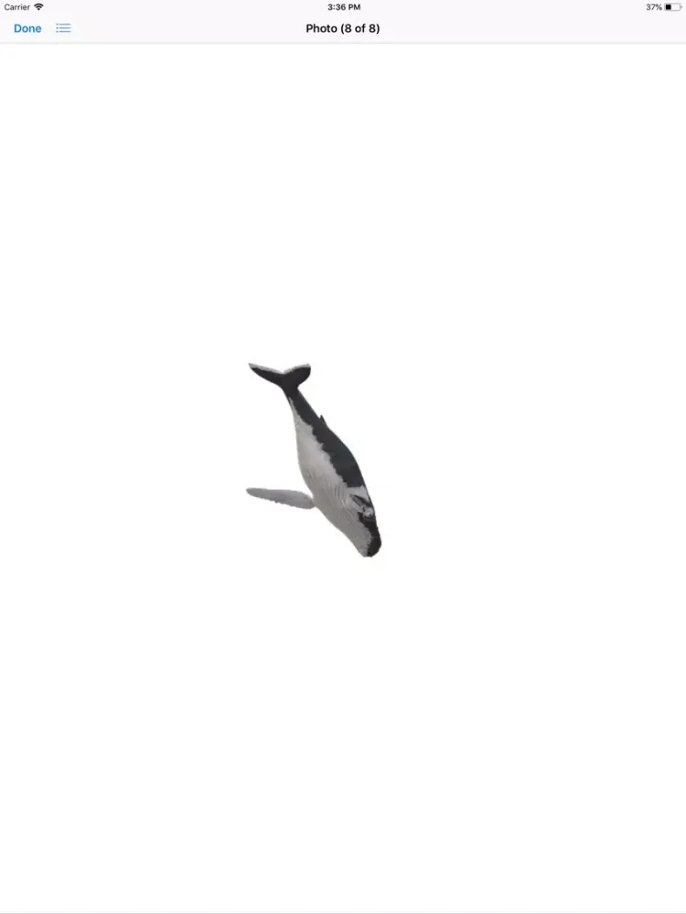 Tangkapan layar Humpback Whale Stickers iPad 